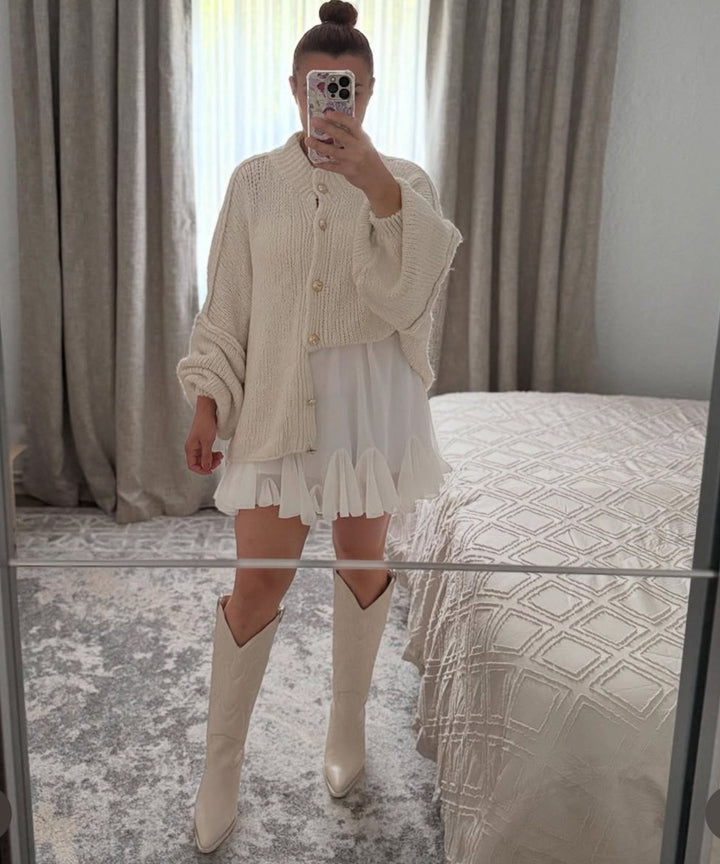 Womens Oversized Knit Cardigan Relaxed Fit