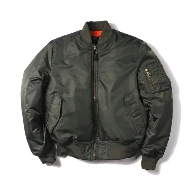 Unisex Bomber Jacket with Zipper Casual Fit