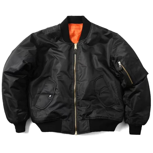 Unisex Bomber Jacket with Zipper Casual Fit