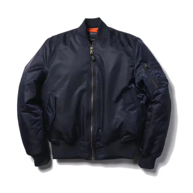 Unisex Bomber Jacket with Zipper Casual Fit