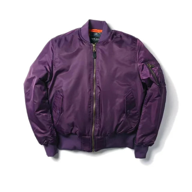 Unisex Bomber Jacket with Zipper Casual Fit