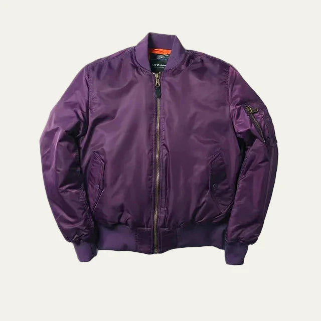 Unisex Bomber Jacket Full Zip Sleeve Utility Pocket
