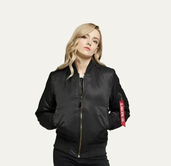 Unisex Bomber Jacket Full Zip Sleeve Utility Pocket