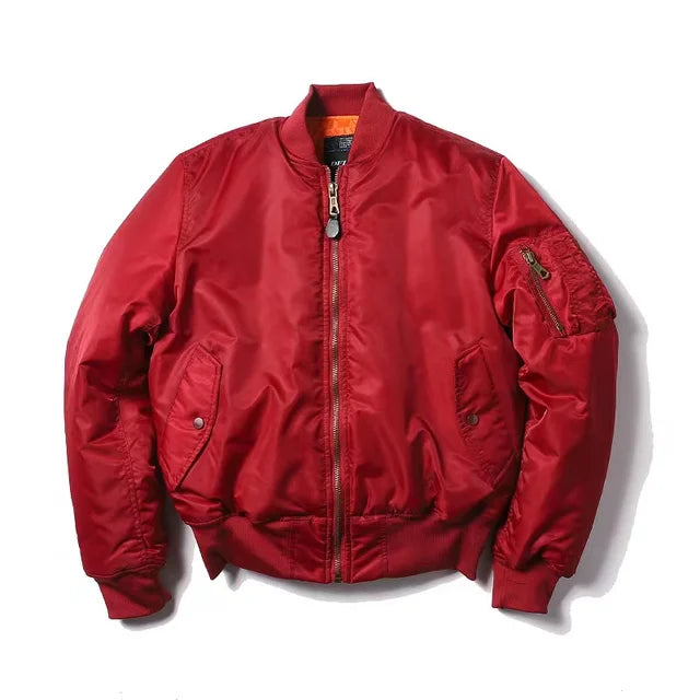 Unisex Bomber Jacket with Zipper Casual Fit - BritishMode