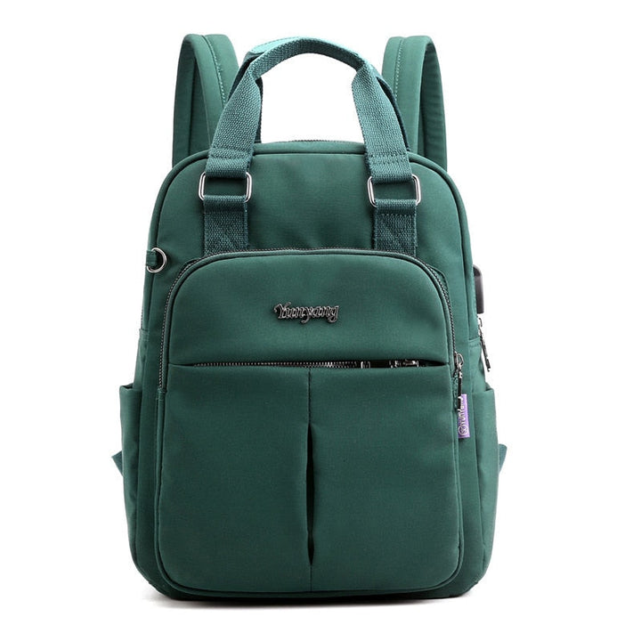 Unisex Backpack Water-Resistant USB Charging Multi-Compartment