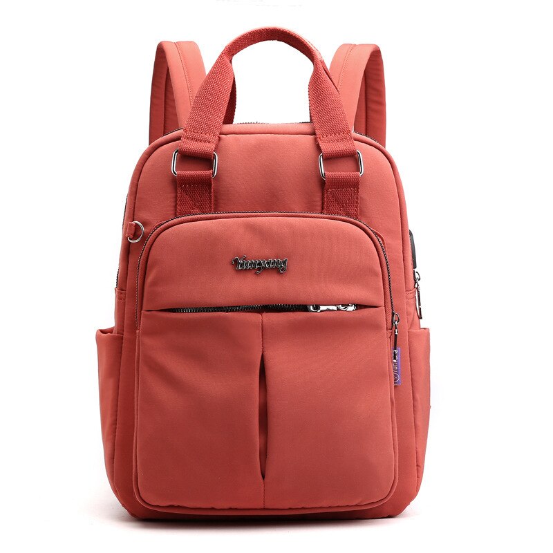 Unisex Backpack Water-Resistant USB Charging Multi-Compartment