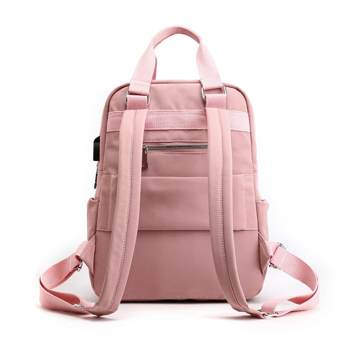 Unisex Backpack Water-Resistant USB Charging Multi-Compartment