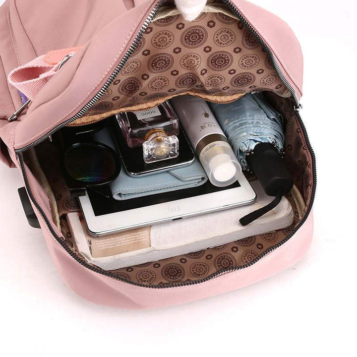 Unisex Backpack Water-Resistant USB Charging Multi-Compartment