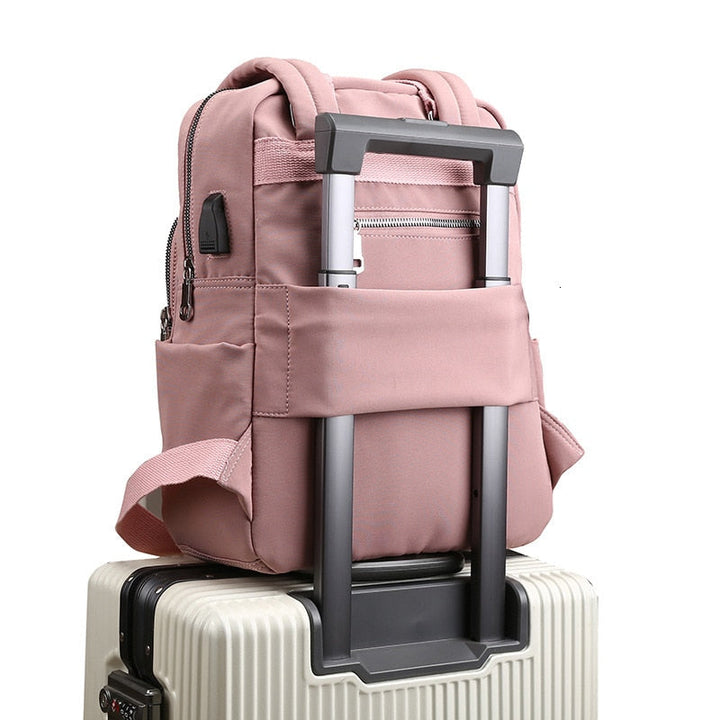 Unisex Backpack Water-Resistant USB Charging Multi-Compartment - BritishMode