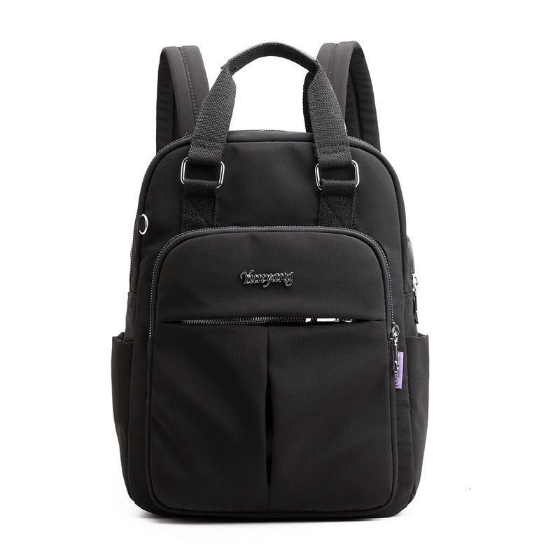 Unisex Backpack Water-Resistant USB Charging Multi-Compartment