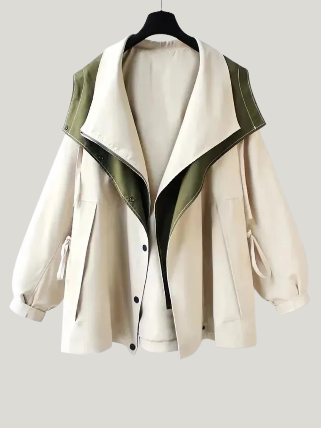 Womens Waterproof Windbreaker with Layered Hood Lightweight Casual Fit - BritishMode