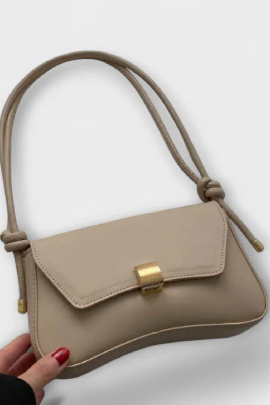 Womens Shoulder Bag Minimalist Design with Clasp Closure