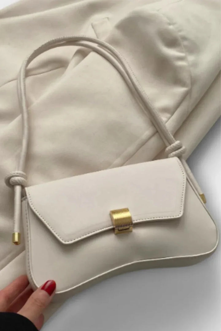 Womens Shoulder Bag Minimalist Design with Clasp Closure