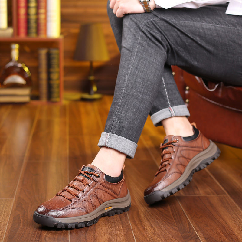 Mens Orthopedic Leather Shoes Breathable