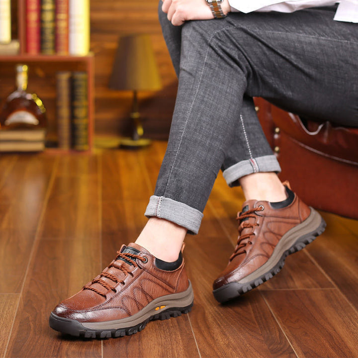 Mens Orthopedic Leather Shoes Breathable