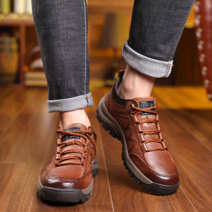Mens Orthopedic Leather Shoes Breathable