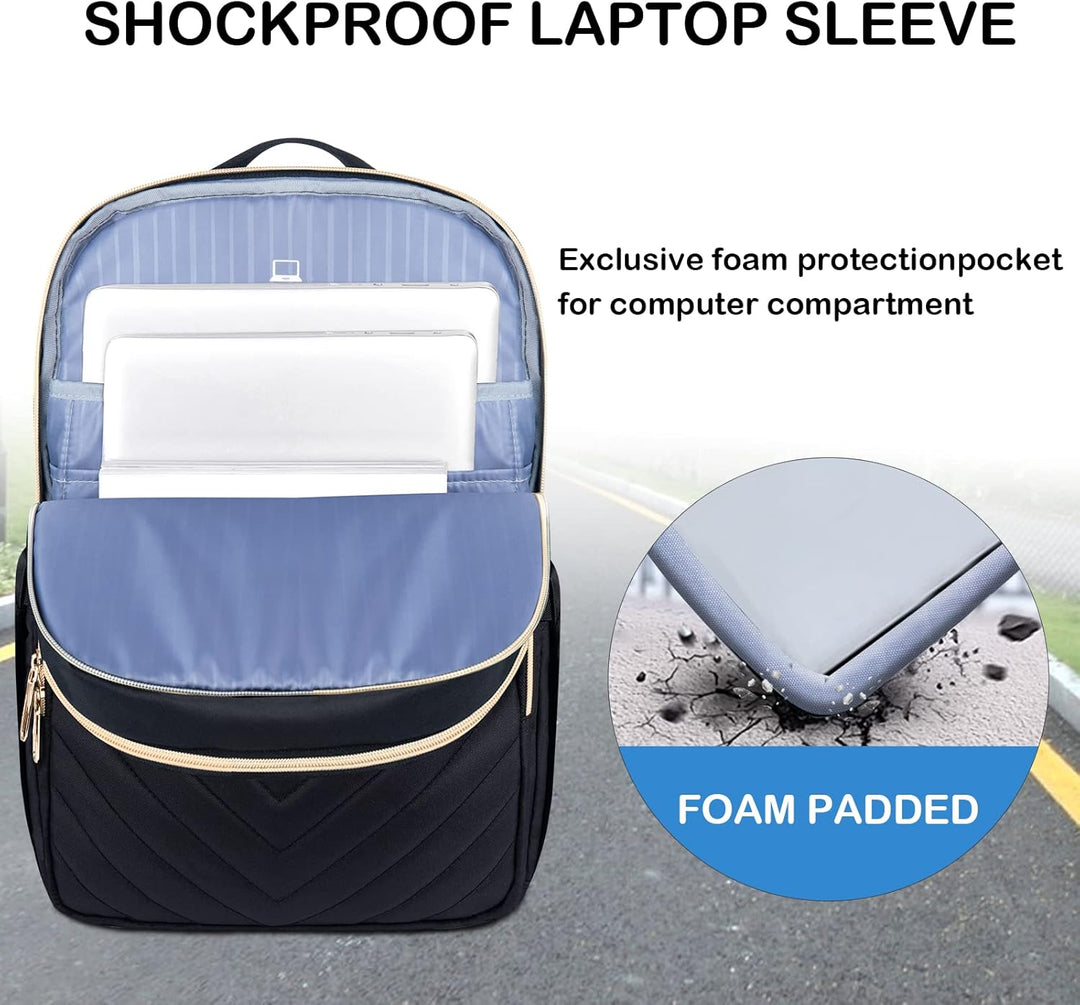 Unisex Lightweight Waterproof Laptop Backpack with USB Port