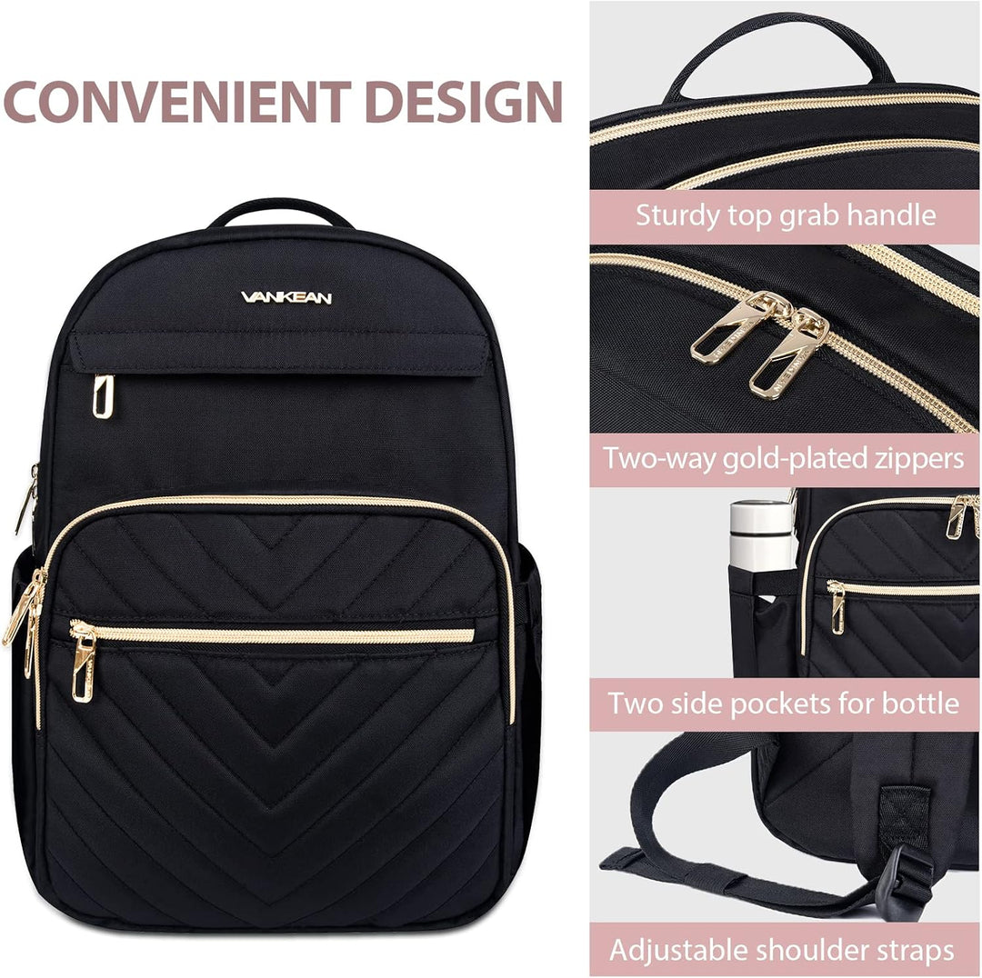 Unisex Lightweight Waterproof Laptop Backpack with USB Port