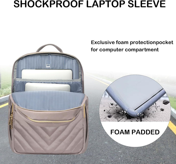 Unisex Lightweight Waterproof Laptop Backpack with USB Port