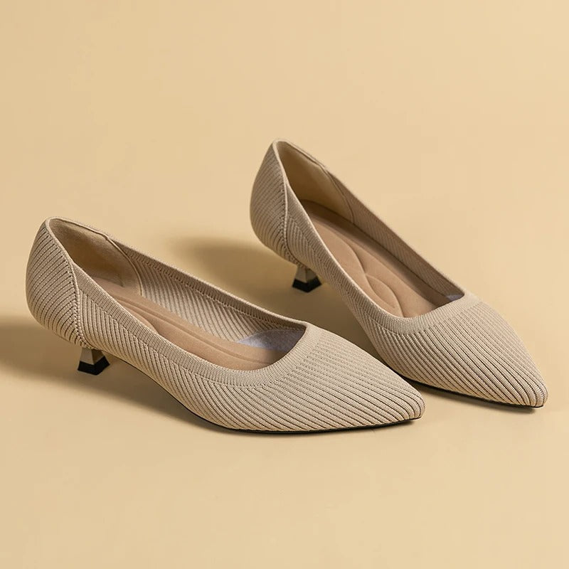 Womens Kitten Heel Pumps Classic Fit