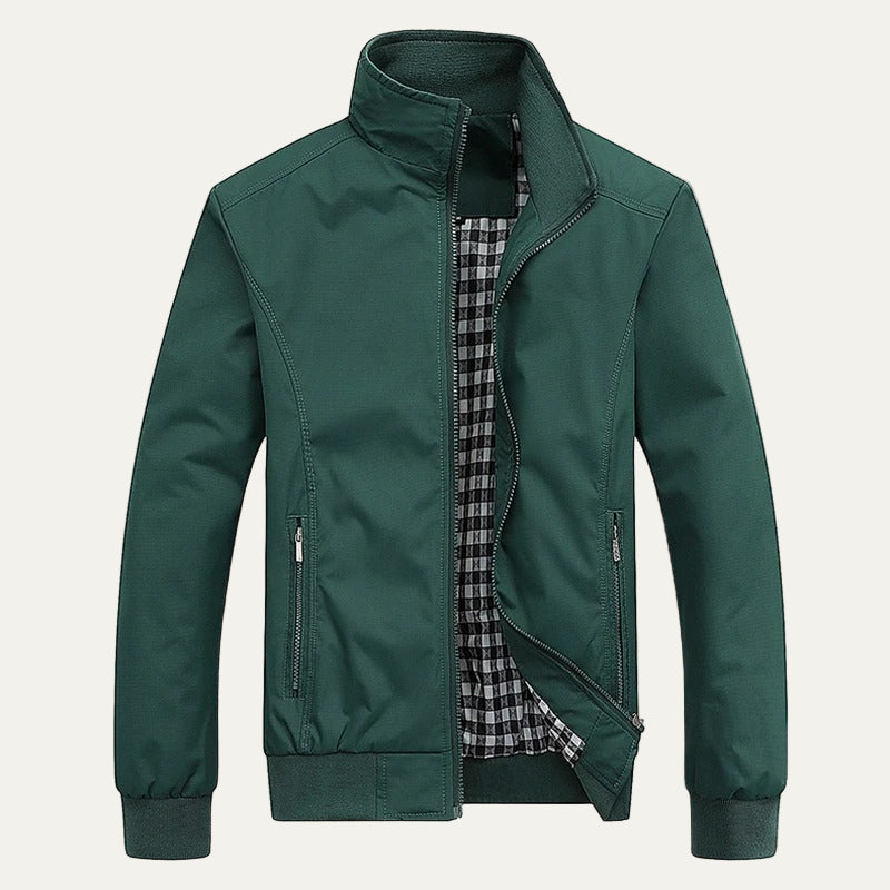Mens Zip Jacket Lightweight Lined Relaxed Fit