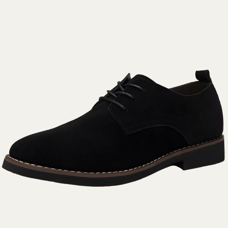 Mens Derby Shoes Suede Contrast Stitching - BritishMode