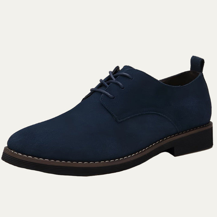 Mens Derby Shoes Suede Contrast Stitching
