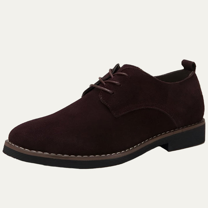 Mens Derby Shoes Suede Contrast Stitching