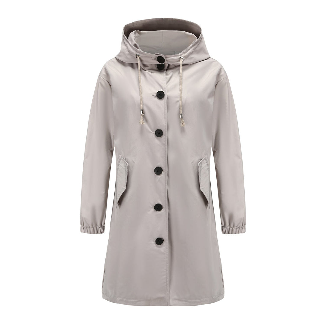Womens Rain Coat Waterproof Simple Style - BritishMode