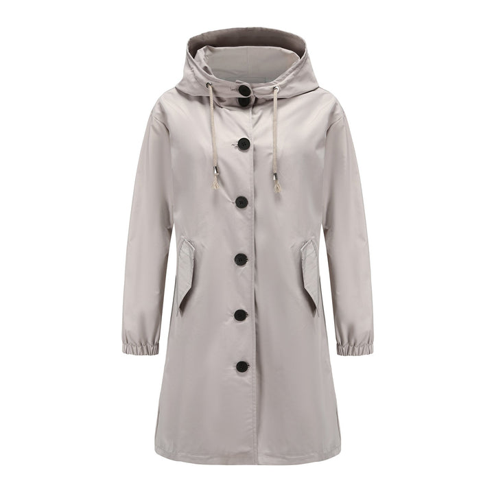 Womens Rain Coat Waterproof Simple Style - BritishMode