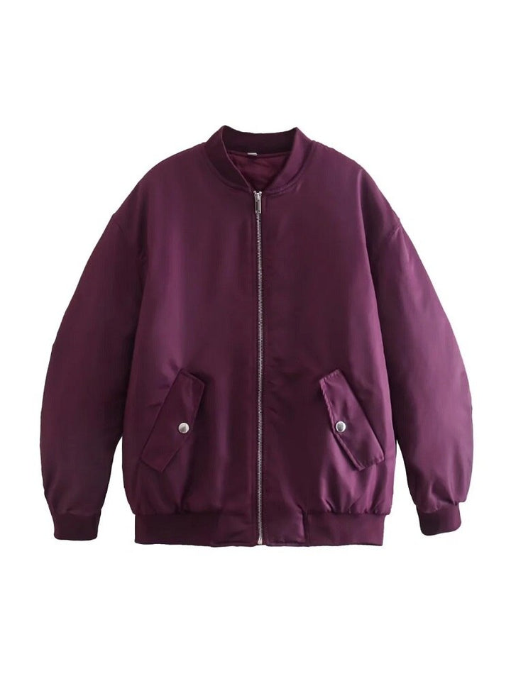 Womens Bomber Coat Relaxed Fit Lightweight - BritishMode