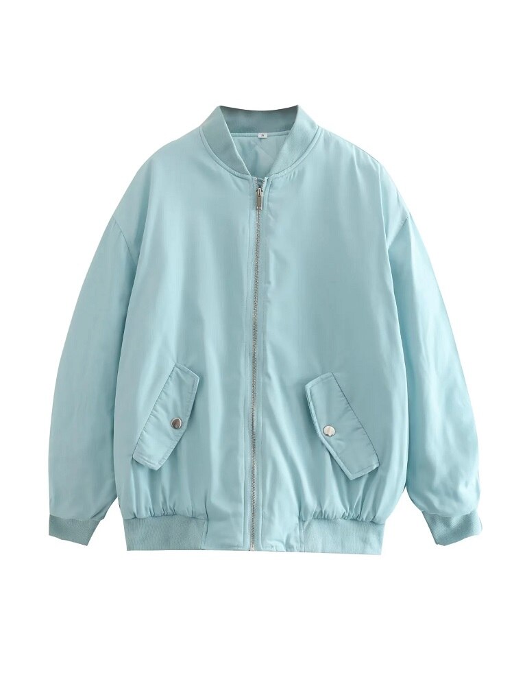 Womens Bomber Coat Relaxed Fit Lightweight