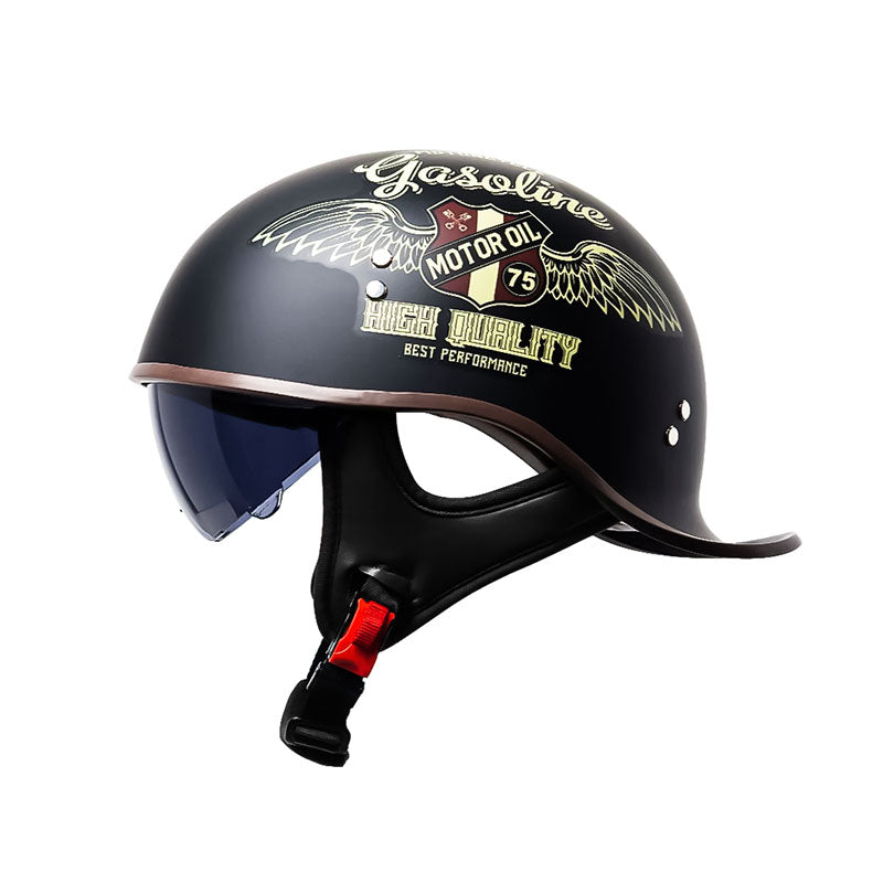 Unisex Motorcycle Half Face Helmet with DOT Approved Visor