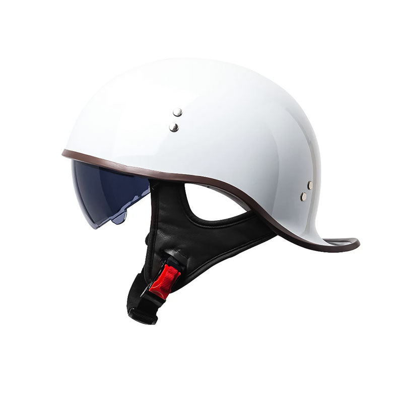 Unisex Motorcycle Half Face Helmet with DOT Approved Visor