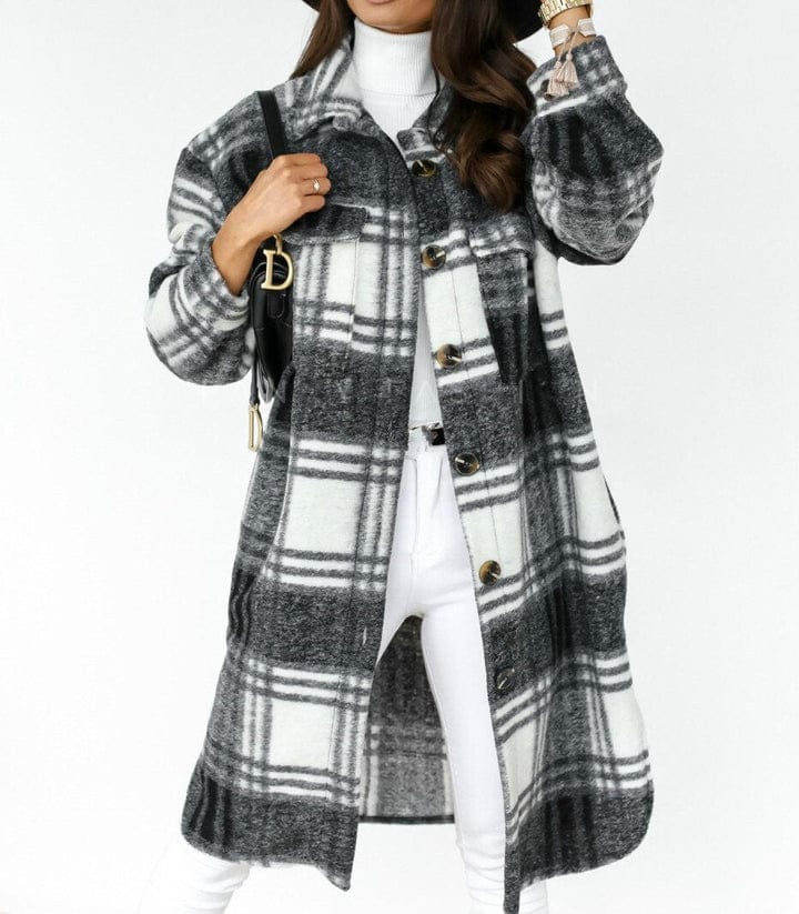 Womens Flannel Jacket Warm Cozy Fit