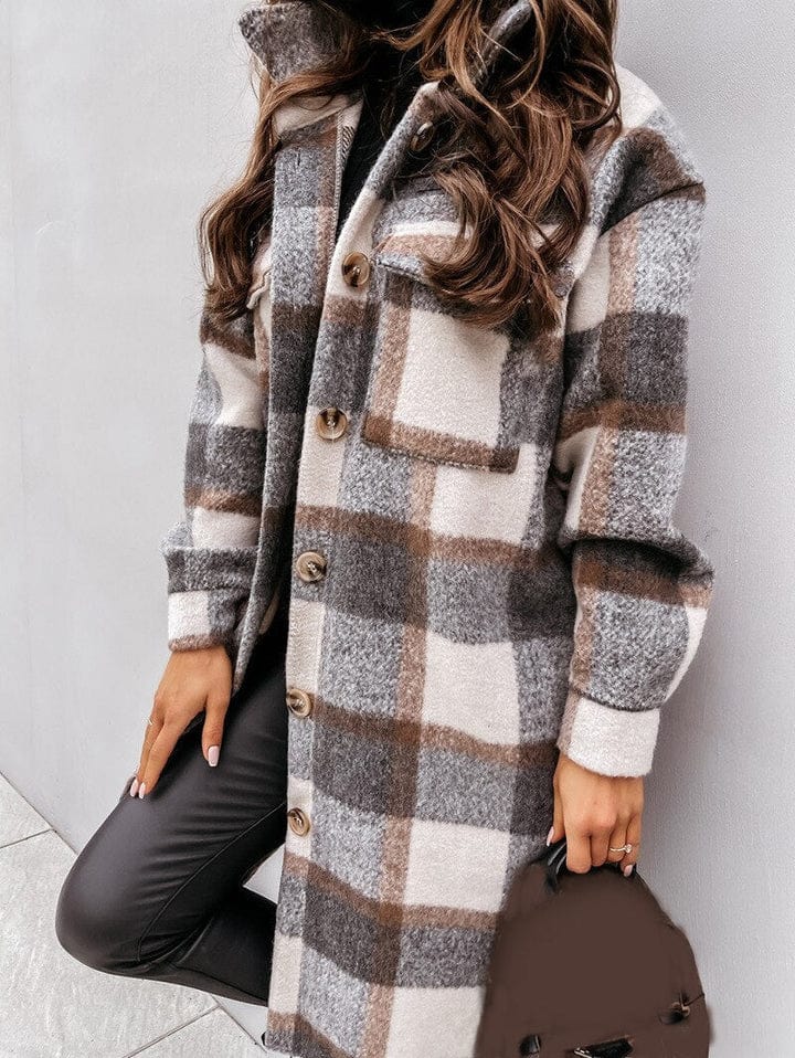 Womens Flannel Jacket Warm Cozy Fit