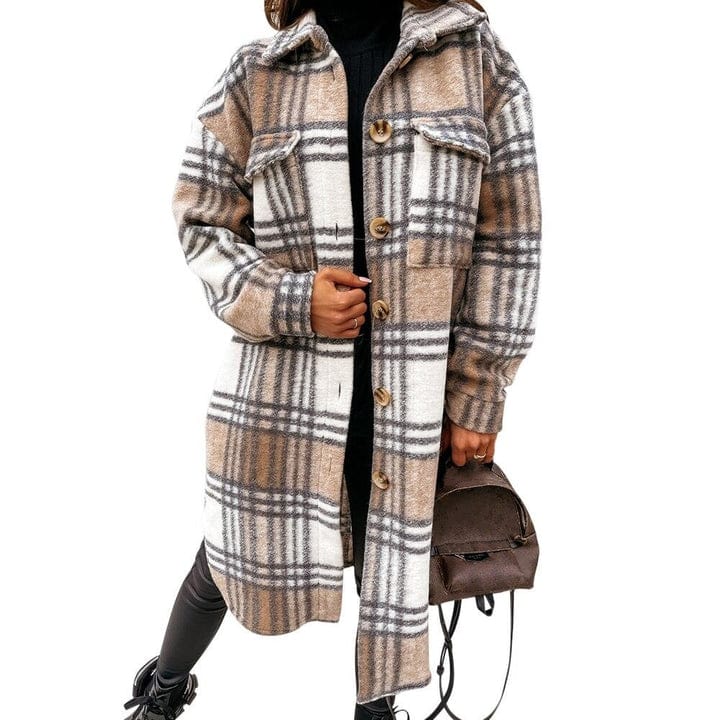 Womens Flannel Jacket Warm Cozy Fit - BritishMode
