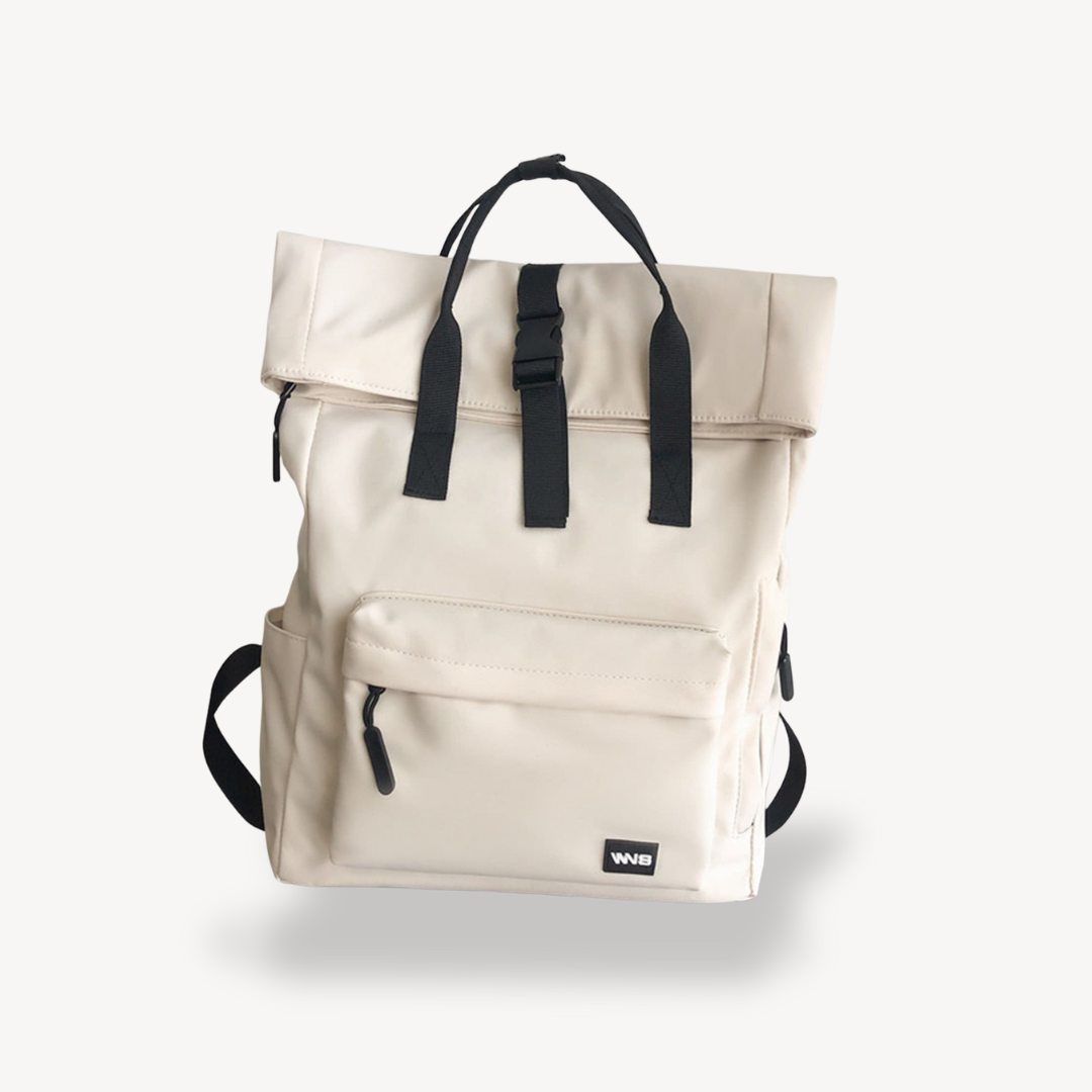 Womens Roll Top Backpack Polyester Durable