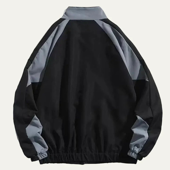 Mens Athletic Jacket with Zip Up and Raglan Sleeves