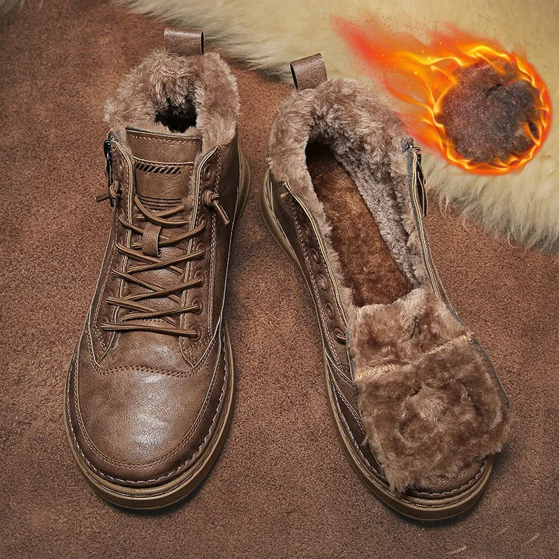 Mens Winter Boots with Fleece Lining Warm - BritishMode