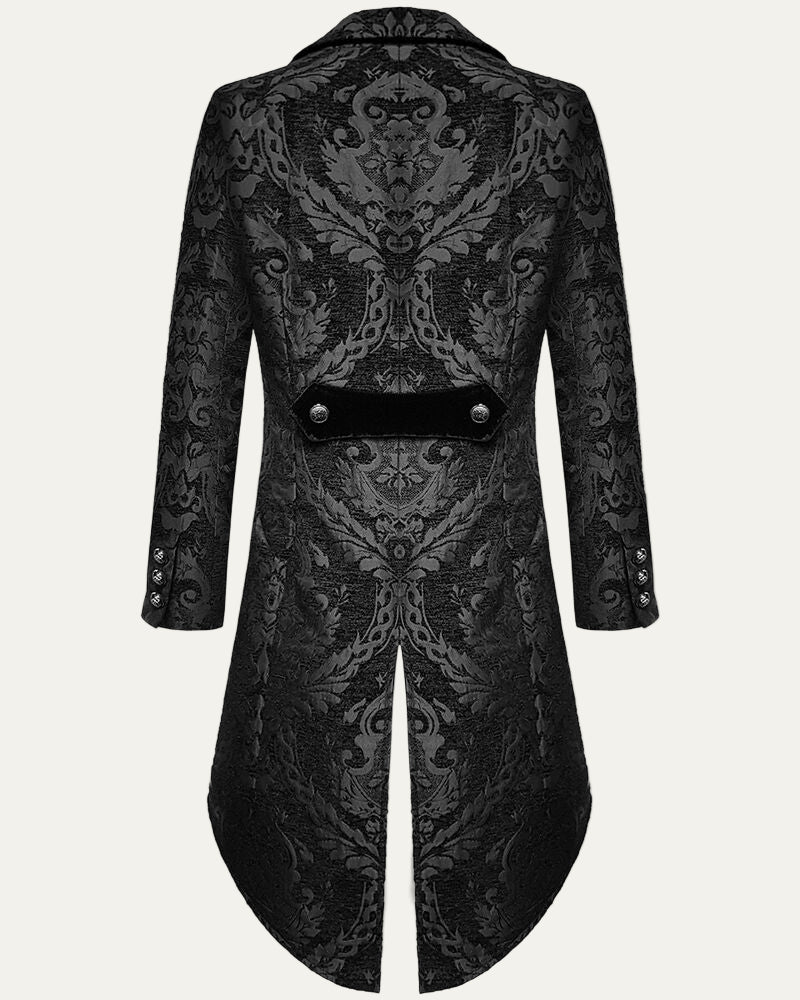 Mens Tailcoat Jacquard Double Breasted Victorian Style