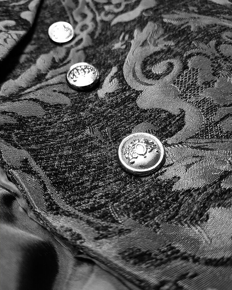Mens Tailcoat Jacquard Double Breasted Victorian Style