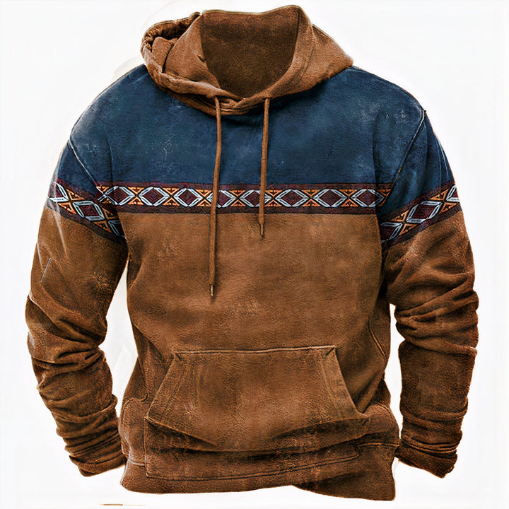 Mens Hoodie with Global Print Classic Fit - BritishMode