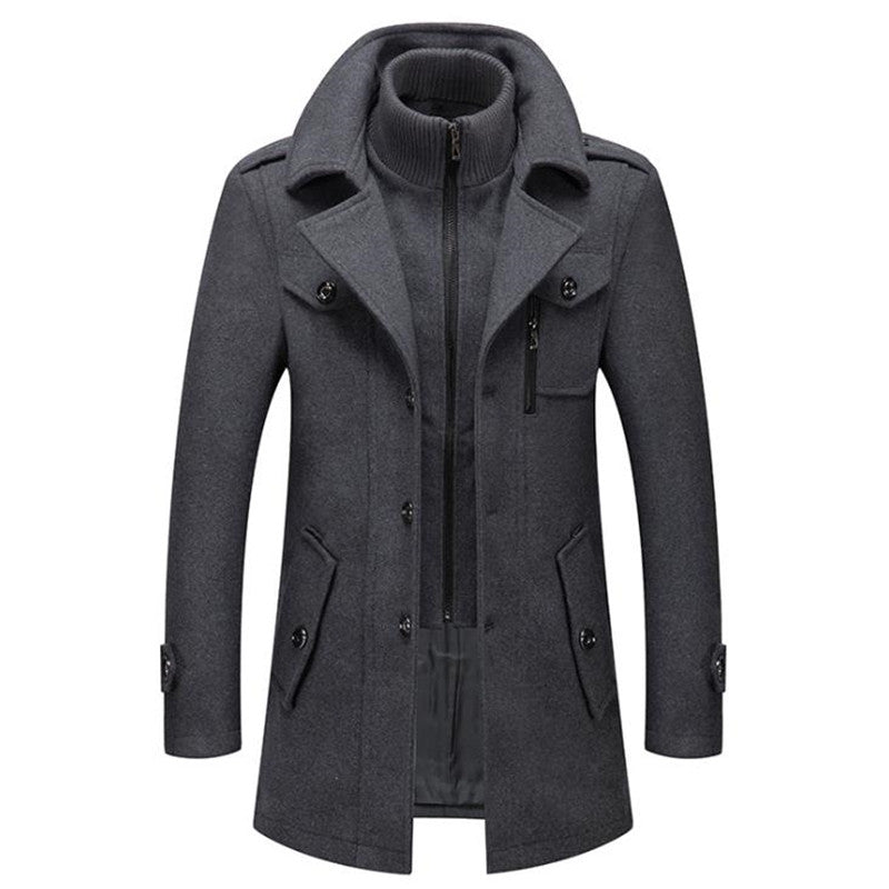 Mens Wool Coat Classic Fit - BritishMode