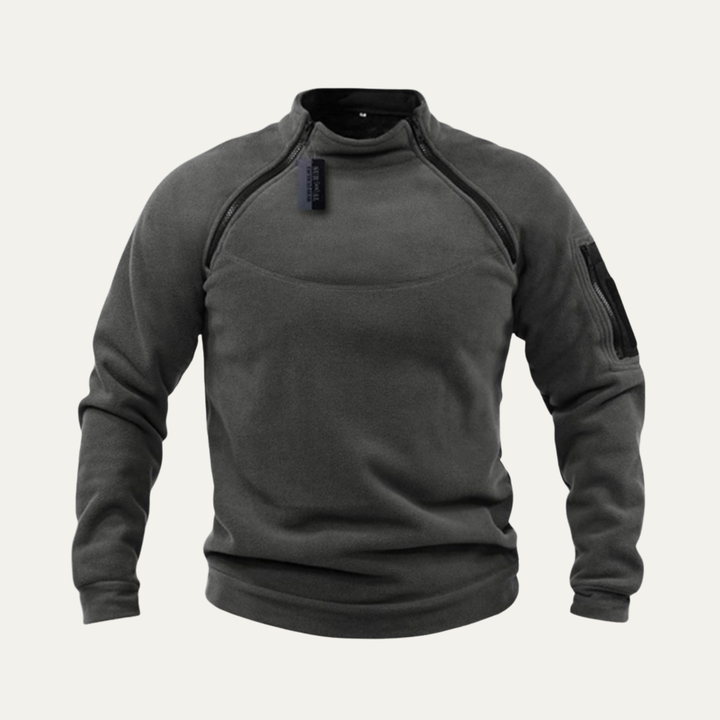 Mens Fleece Pullover with Mock Neck Technical