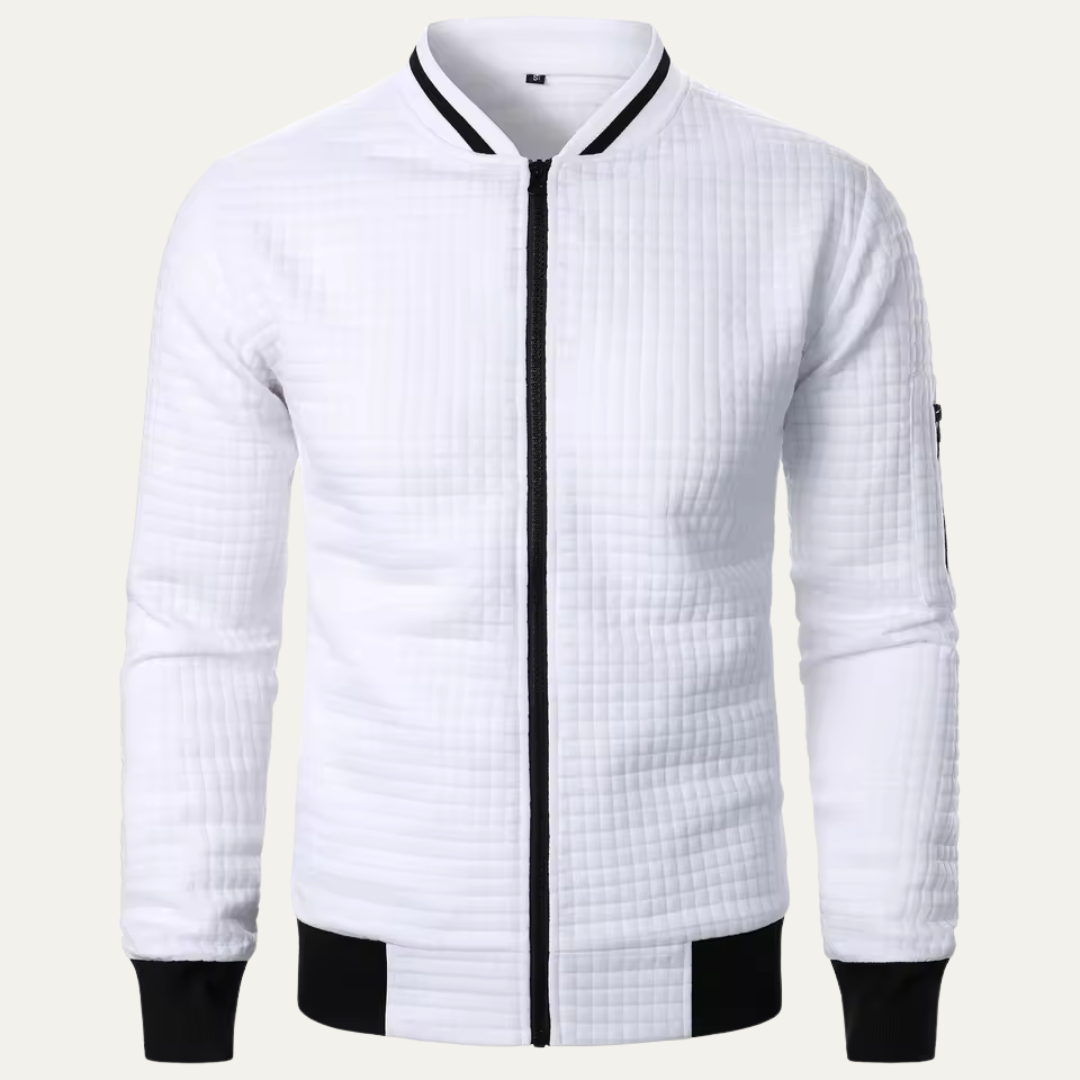 Mens Quilted Bomber Jacket Modern Fit
