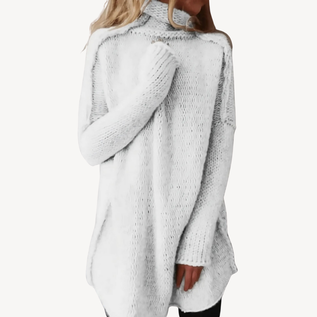 Womens Knit Sweater Turtleneck Long Sleeve