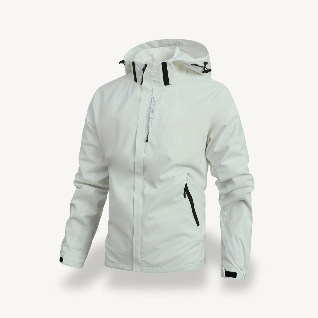 Mens Hoodie Water-Resistant Zip Front