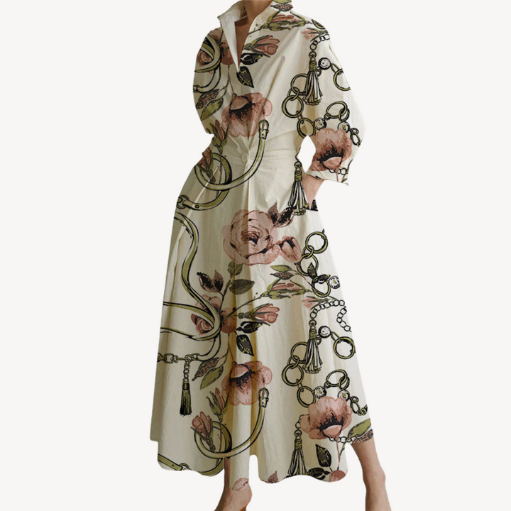 Womens Shirt Dress Cotton Linen Blend Relaxed Fit
