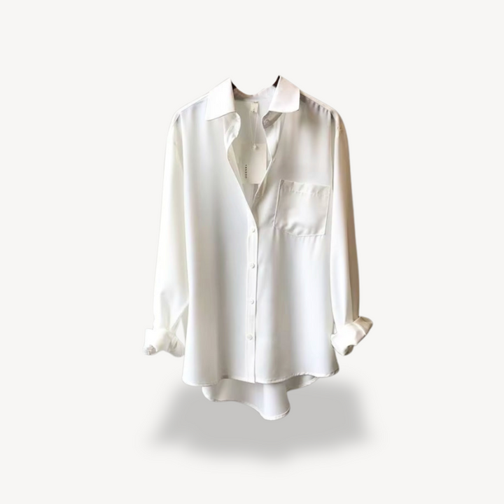 Womens Satin Shirt Button-Down Fit